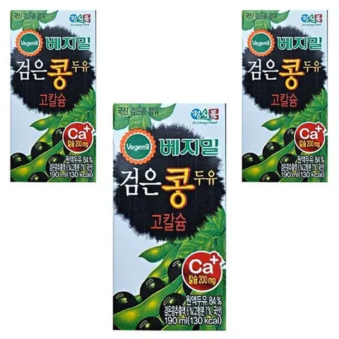 (정식품) 정식품 베지밀검은콩 고칼슘두유 190ml 24팩(박스포장) (13292129)