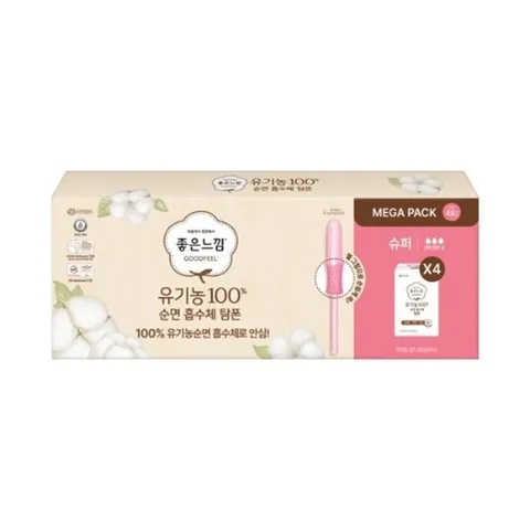 좋은느낌 유기농 순면 탐폰 (총 슈퍼 48팩) 12개x4팩