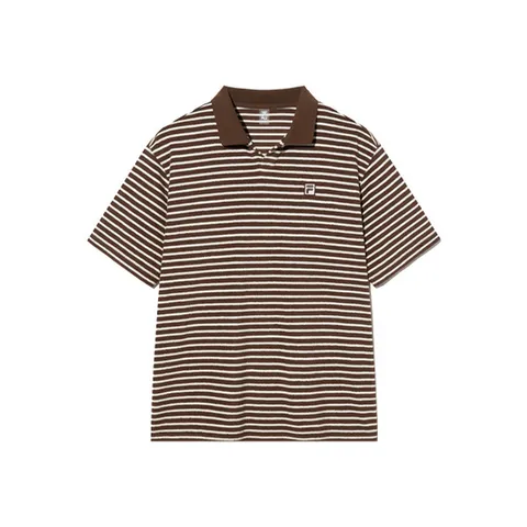 (휠라) 휠라 공용 테리 카라티셔츠 FS2TSH2407X-BRN