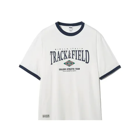 (휠라) 휠라 공용 트랙앤필드 그래픽 링거티셔츠 FS2RSH2108X-OWH