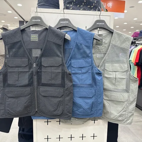 (마운티아) 마운티아 남성 여름 일상 등산 낚시 포켓 조끼 에스카베스트7 1MQVSM4002-DB_SC