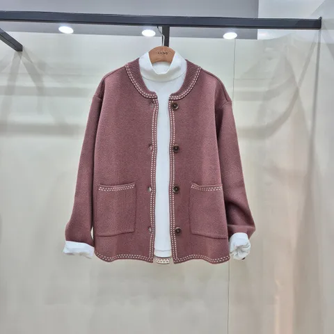 (클라비스) CVCKC1201Q/스티치아우터형가디건_JK