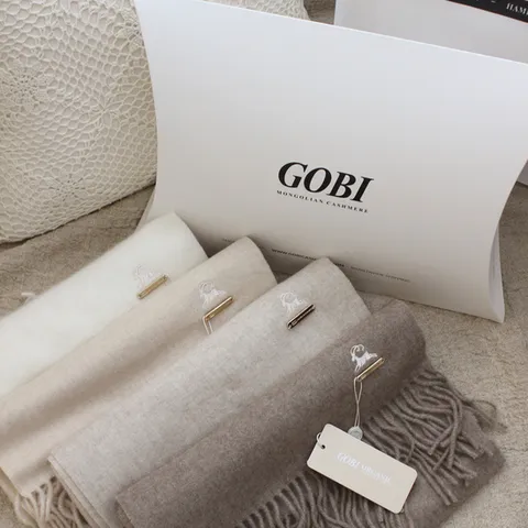 GOBI 고비 캐시미어 오가닉 산양자수 머플러 170x30cm