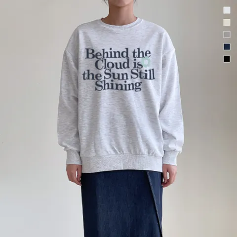 (에어플레인) A.I.P 클라우드선 오버핏 맨투맨