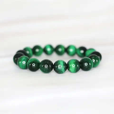 (힐링젬) 천연 그린호안석 10mm 금전운 사업운 행운 원석팔찌 BR-5003