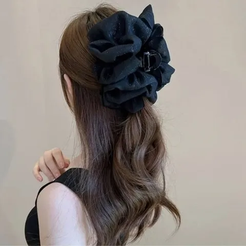 (신상오픈런) |CCA81E1|펄리본 시어서커 공주 중세핀 플로럴 빅사이즈집게핀_20169909_597559