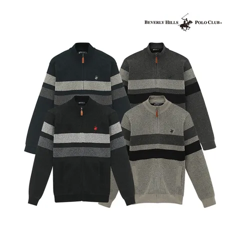 (비버리힐스폴로클럽) 비버리힐스클럽 A40JP922J4 맨 집업 니트_DJ