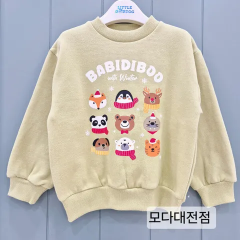 (리틀밥독) 바비디부ㅡM겨울애니멀T/S  H244MTS15GR_DJ