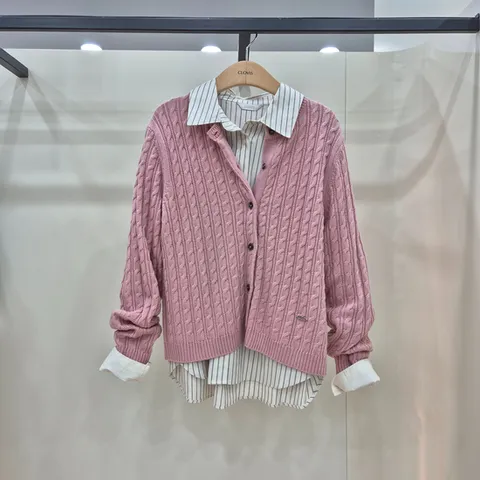 (클라비스) CVCKE4902N/케이블긴팔가디건_JK