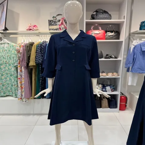 (크로커다일레이디) 크로커다일레이디 카라 플레어 원피스 CLDFOP101_DG