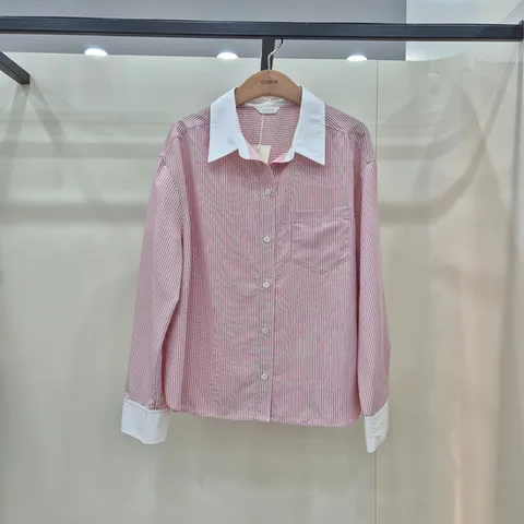 (클라비스) CVYWF2301M/배색스트라이프셔츠_JK