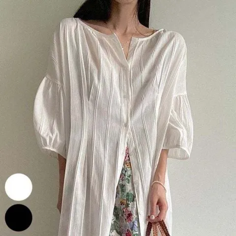 (모노무드) 모노무드 은플레이스 의류 307P723S 퍼프 빅사이즈 로브 원피스 