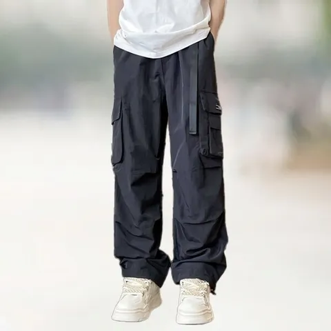 (디자이너몰) 여름 루즈핏 스트레이트 캐주얼 남성 팬츠