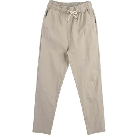 (모노무드) 모노무드 여자 밴딩 팬츠 츄리닝 밴딩 홈웨어 린넨 바지 9부