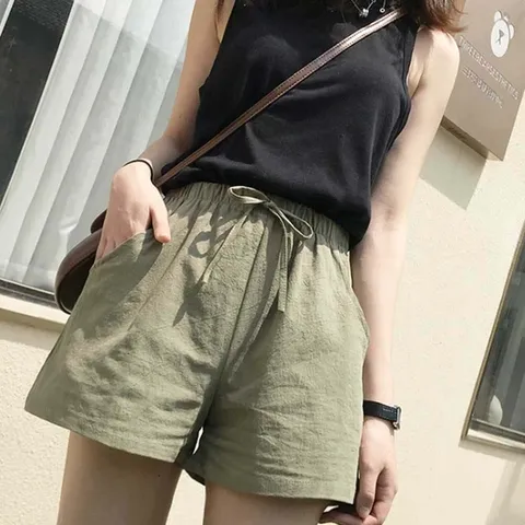 (모노무드) 모노무드 여자 여름 데일리 룩 썸머 밴딩 반바지 숏 팬츠 코디