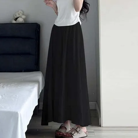 (모노무드) 모노무드 여성 블랙 여름철 시원한 팬츠스커트 썸머 치마통바지