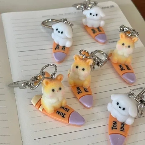 (모노무드) MNO 자체제작 서핑 서핑보드 여름 해변 강아지 고양이 키링 소품샵 포인트 가방꾸미기 가방걸이