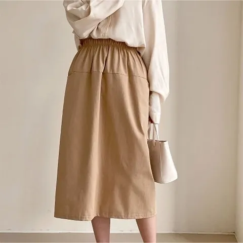 (신상오픈런) |KDK28|드레키 여성 슬릿 긴치마 트임 밴딩 항아리_18164041_597559