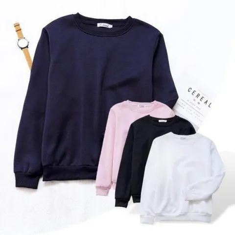 (모노무드) LMO 여성용 여성용 단색 맨트맨 빅핏 상의데일리룩 봄철 가을철