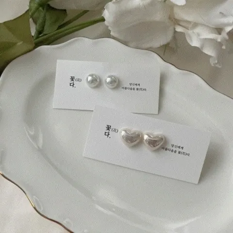 (신상오픈런) |CMA643E|즈쥬카 여성 펄 이어링 선물 비즈펄 오로라 하트쉐입_18161566_597559