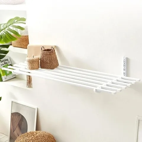 (엄지척) 다용도선반 직사각/벽면 높이조절 철제 베란다 정리대_19446814_667501