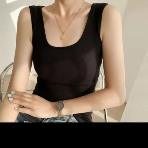 (엄지척) 골지 스퀘어 스퀘어골지나시 민소매나시 나시 슬림 스_19600866_667501