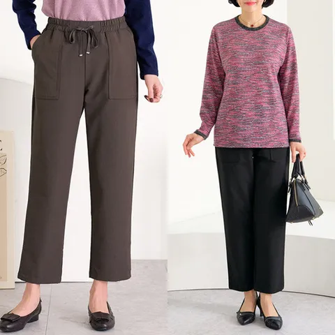 (로즈맘) 엄마옷 로즈맘 성훈밴딩기모바지