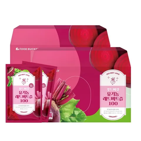 푸드버킷 유기농 레드비트즙 80ml 60팩