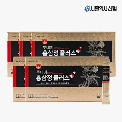 서울약사신협 6년근 투데이 홍삼정 플러스 60포 5세트