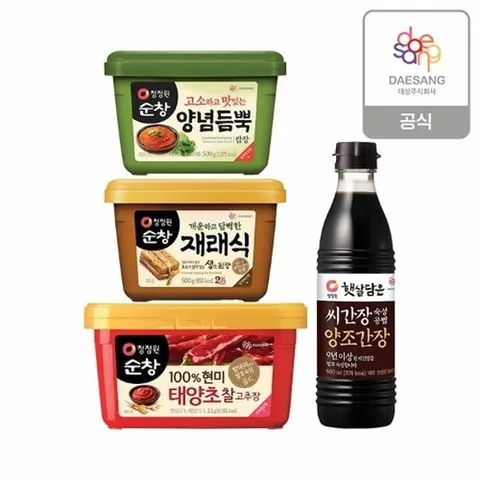 (청정원) 순창 현미 찰고추장 2kg  재래식생된장 500g 외 2종 골라담기_24120775_634573
