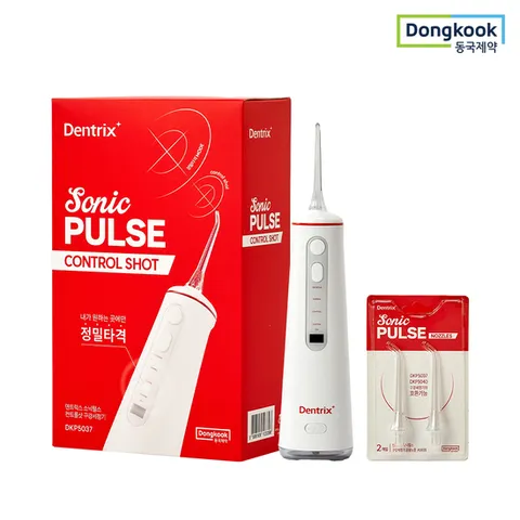 동국제약 덴트릭스 소닉펄스 무선 구강세정기 컨트롤샷+노즐 (2P)