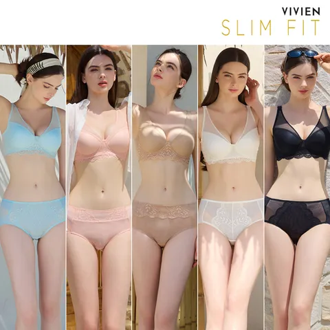 비비안 슬림핏 19차 빅사이즈 노와이어 메쉬 런닝 브라렛 브라팬티세트