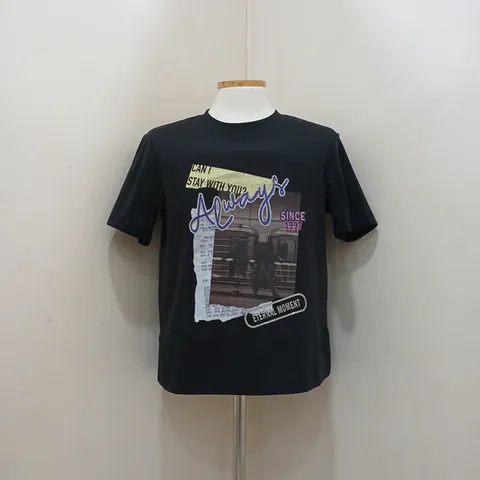 (SI) 프린트기본티셔츠SJIBC2807BK_YS