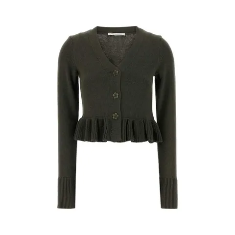 세실리에 반센 여성 카키 Dark 면 가디건 탑 425KNI52002 OLIVE