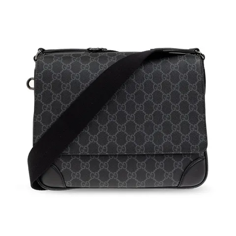 26SS 구찌 GG 엠블럼 미디엄 블랙 남성 크로스백 821154 FAED4 1000