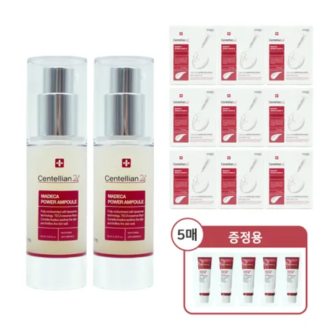 (센텔리안24) 센텔리안24 마데카 파워 앰플 30ml 2개   더마 마스크3 9매   시즌5 크림 1ml 5매