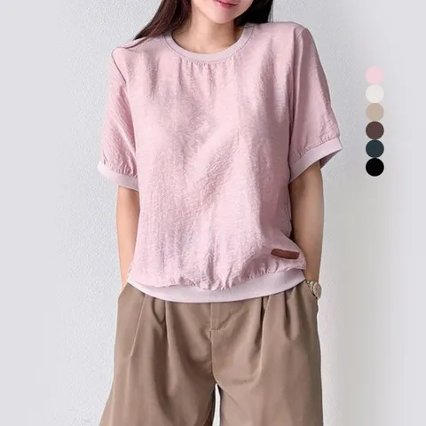(헤레이스) 린넨 쿨 맨투맨_YMSH25SS882
