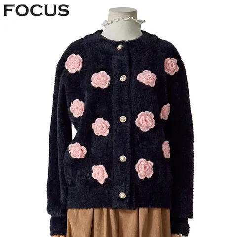 (포커스) 코사지 꽃자수 가디건 FW3J7KC0277_JK