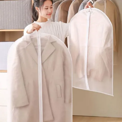(HS라이프) 행거 옷장 옷걸이 반투명 주름방지 풀 오픈 지퍼 의류보관 옷커버