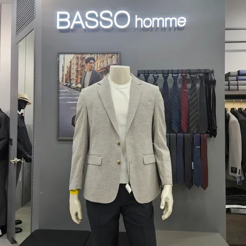 (바쏘옴므) 심플ㆍ포인트배색 폴리스판여름쿨자켓WSZ2JK65B_OD