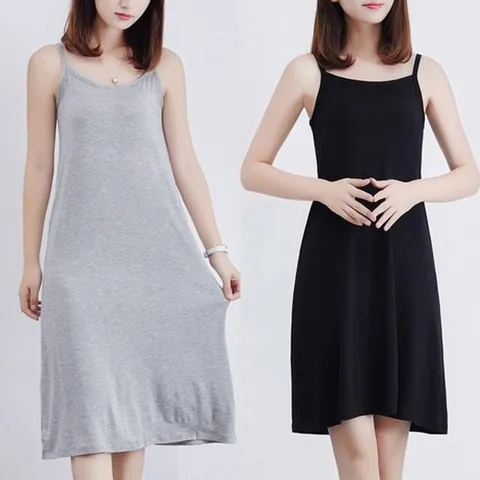 끈나시원피스 슬리브 루즈핏 냉장고원피스 바캉스 (WBCFE7F)