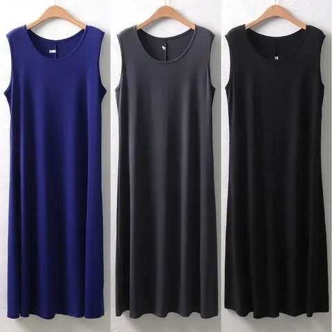 빅사이즈 WW 냉장고나시롱원피스 5295H207 오버핏 (WB6BF8E)