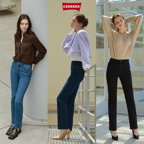 (1+1+1) 까레라 스트레이트핏 여성 데님 3종