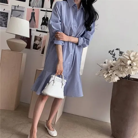 F007238_튤립밑단 플레어 셔츠원피스 (WE6F254)