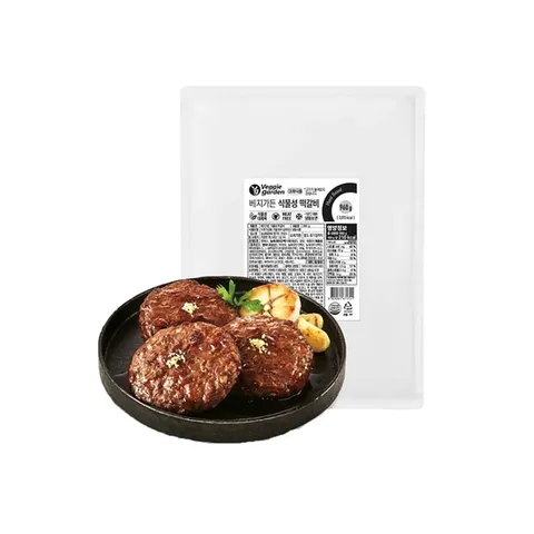 베지가든 숯불향 떡갈비 960g 대용량 (식물성 대체육) 1개