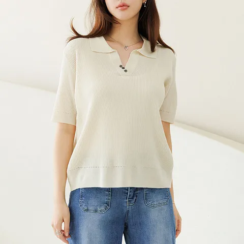 (데드라) (100size)버핀카라반팔니트 KNF3007