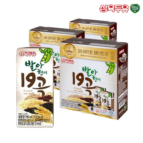 삼육두유 발아현미 19곡 두유 190ml 48팩