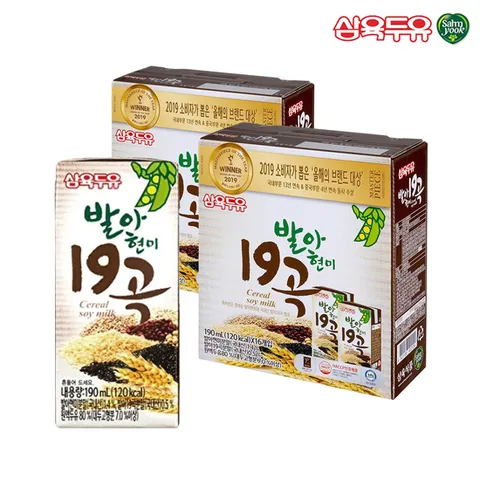 삼육두유 발아현미 19곡 두유 190ml 32팩