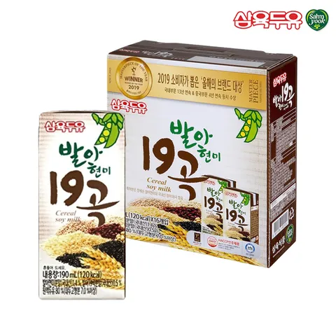 삼육두유 발아현미 19곡 두유 190ml 16팩