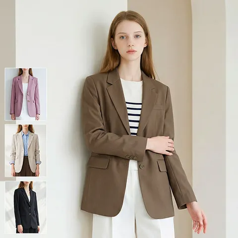 (로코엘라) 지나 내추럴 프렌치린넨 100 여성 린넨 자켓